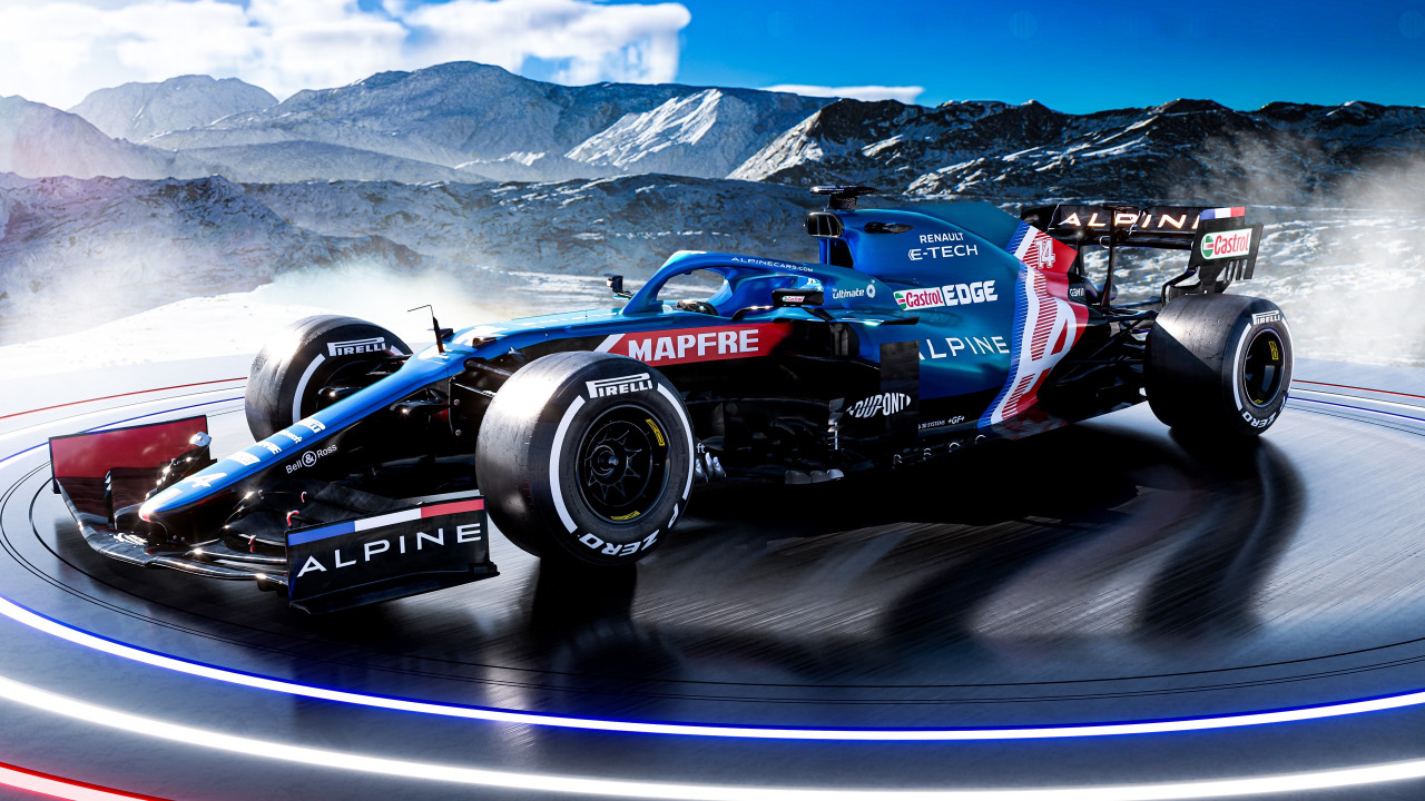 Pasukan ini menggunakan warna merah, putih dan biru. - Gambar dari Twitter Alpine F1