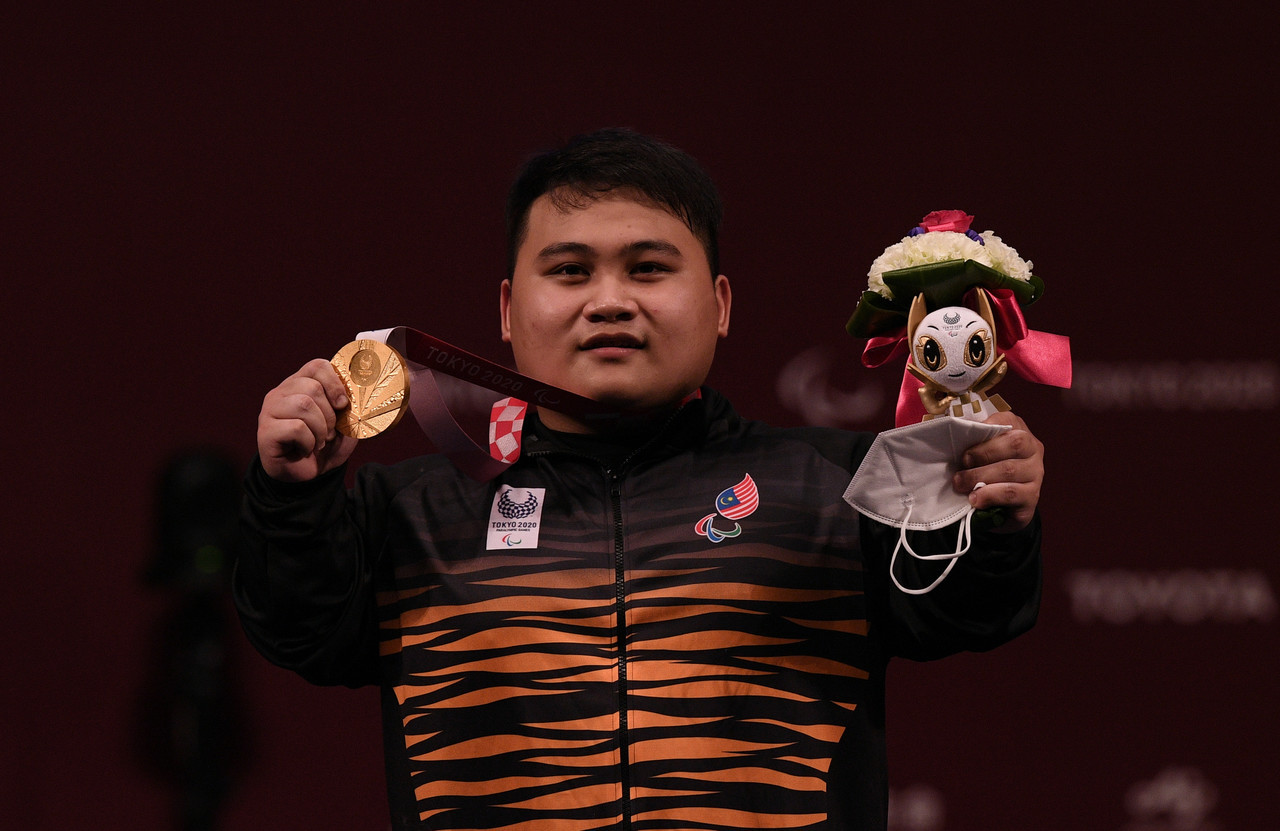 Bonnie Bunyau berjaya meraih emas dalam penampilan Olimpik pertamanya. - Gambar Bernama