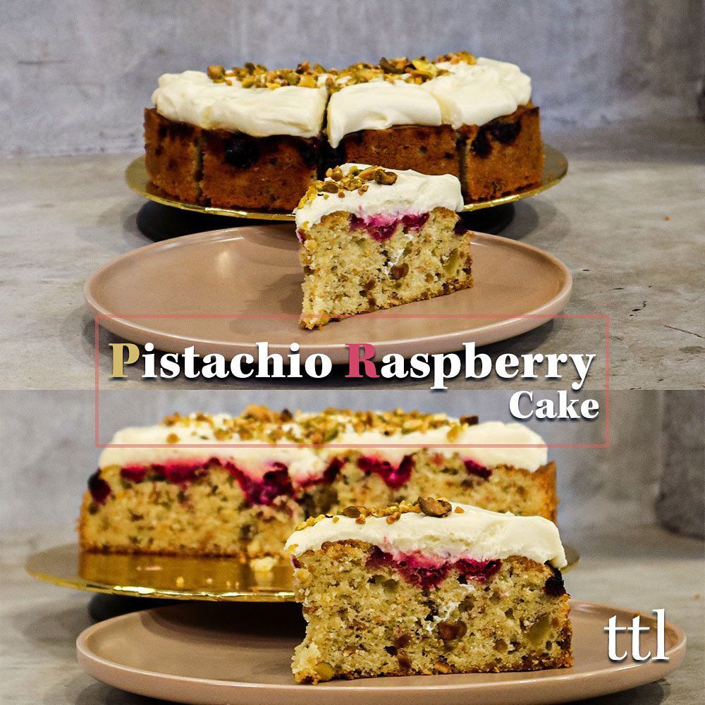 Pistachio Raspberry Cake