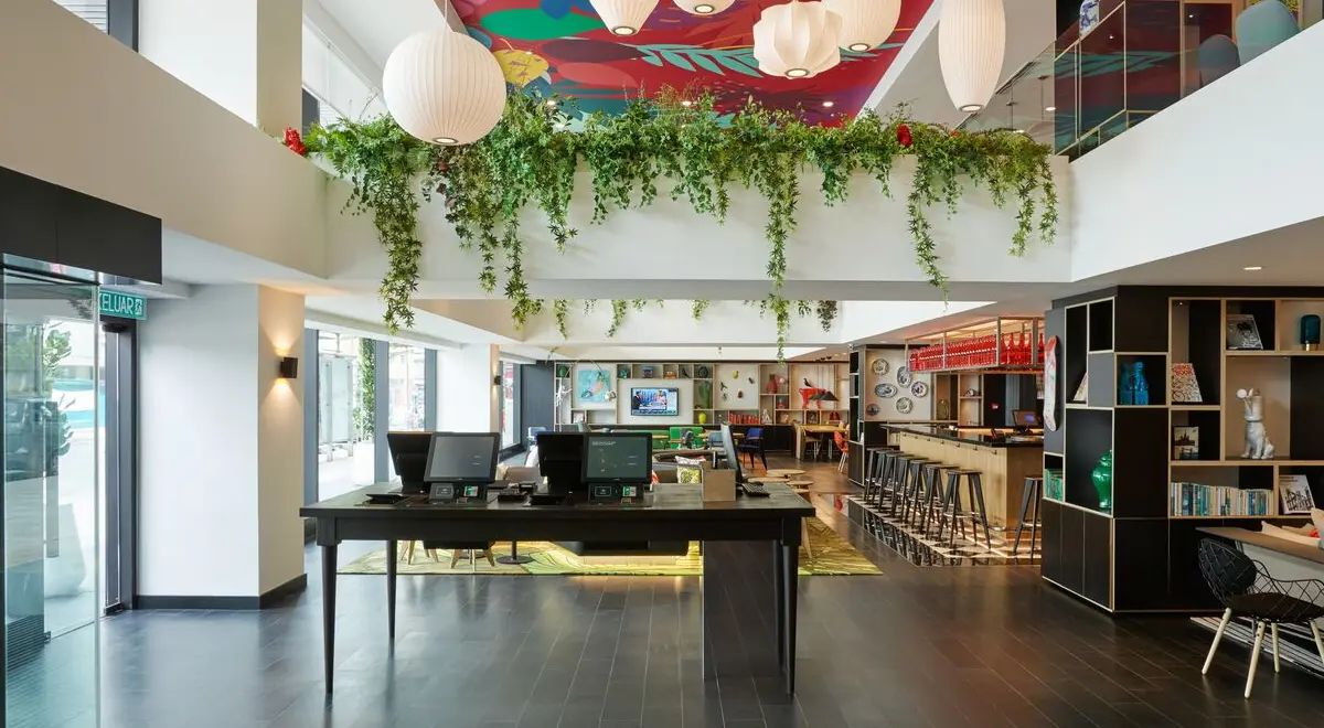 Ruangan daftar masuk di CitizenM Hotel