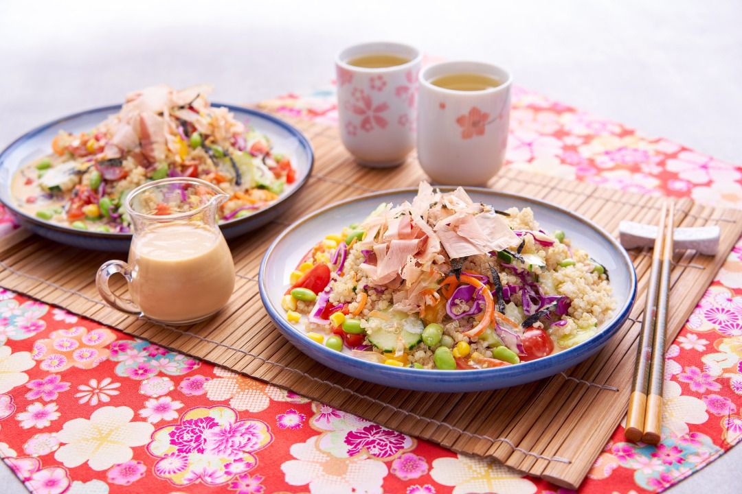 Salad Quinoa Edamame ini bukan sahaja lazat, malah ia juga mengenyangkan