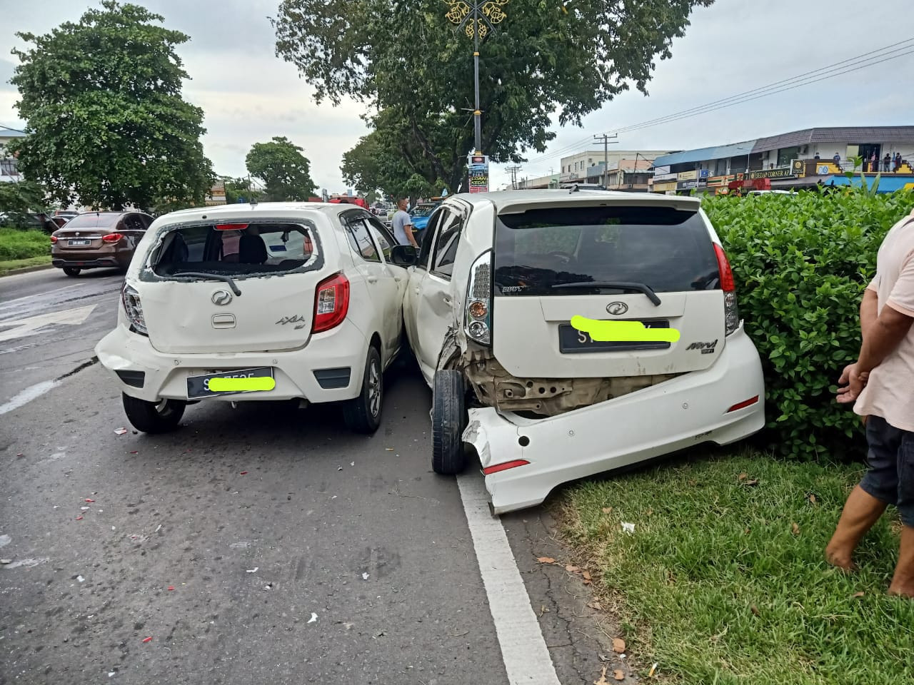 Keadaan kenderaan lain yang terlibat dalam kemalangan tersebut.