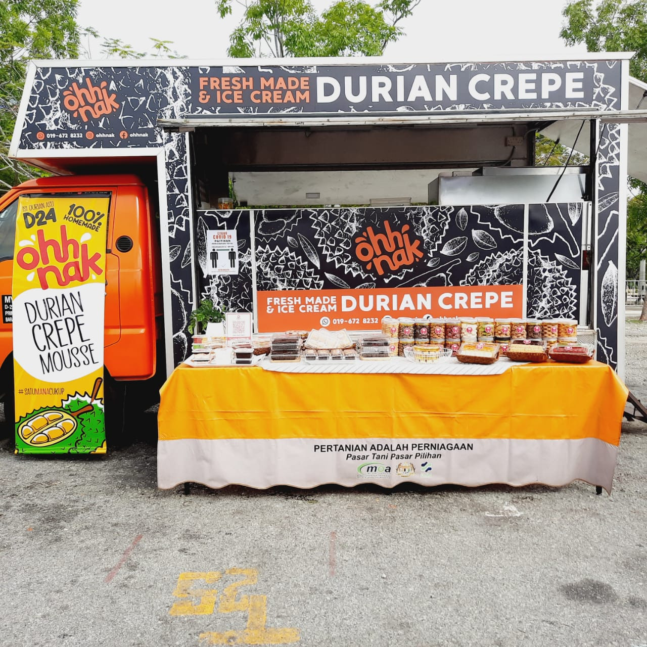 Food Truck OhhNak boleh didapatkan di Pasar Tani Putrajaya dan Desa Jenaris Kajang.