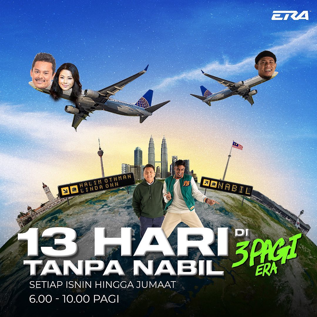 Poster promo program 3 Pagi Era yang dikongsikan Linda Onn di akaun Facebook sebelum ini.