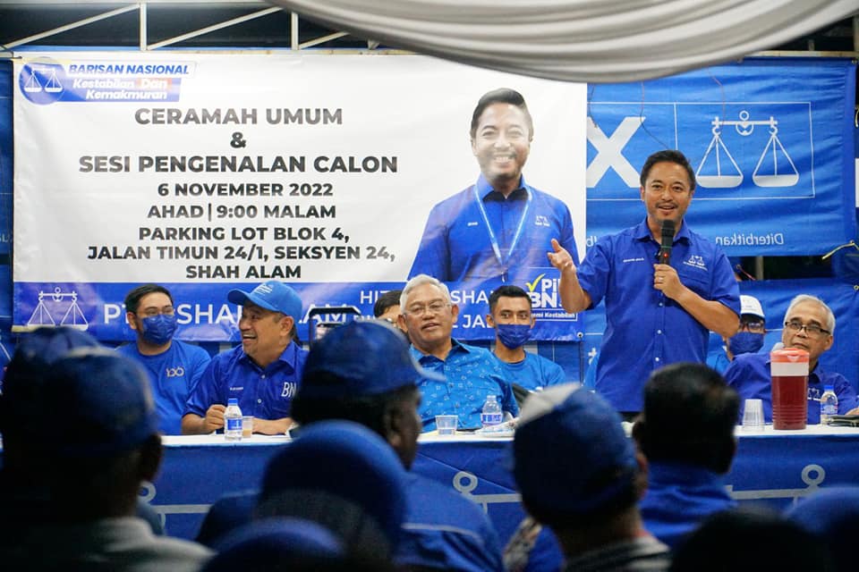 Isham Jalil ketika Sesi Kenal Calon di Seksyen 24 Shah Alam - Gambar Facebook Isham Jalil
