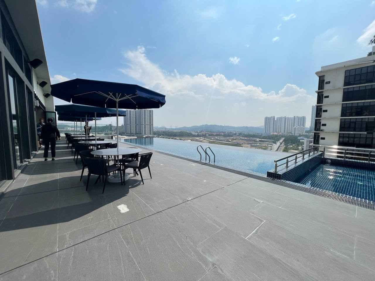 Kawasan kolam di 'rooftop'