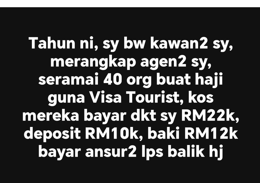 Pengakuan seorang ejen pelancong yang terbabit membawa ‘Haji Koboi’ - Gambar X