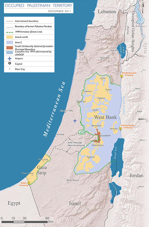 Wilayah Palestin yang diceroboh - Gambar Wikipedia