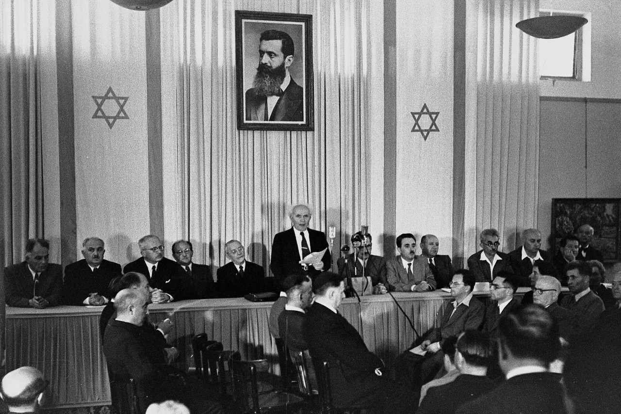 Detik Israel diisytiharkan sebagai negara - Gambar Wikipedia