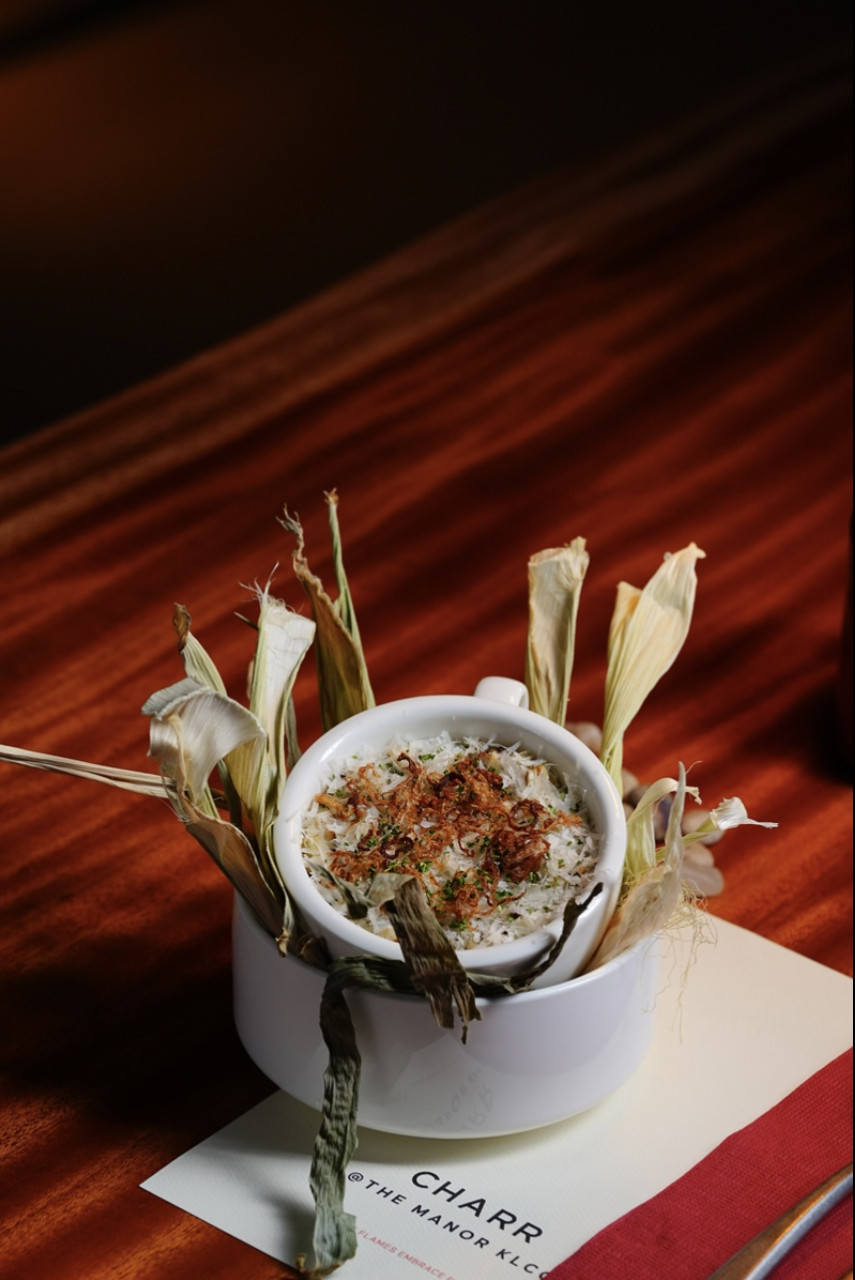 CHARR White Corn with Fermented Jalapeño, CHARR Spice & Parmigiano Reggiano