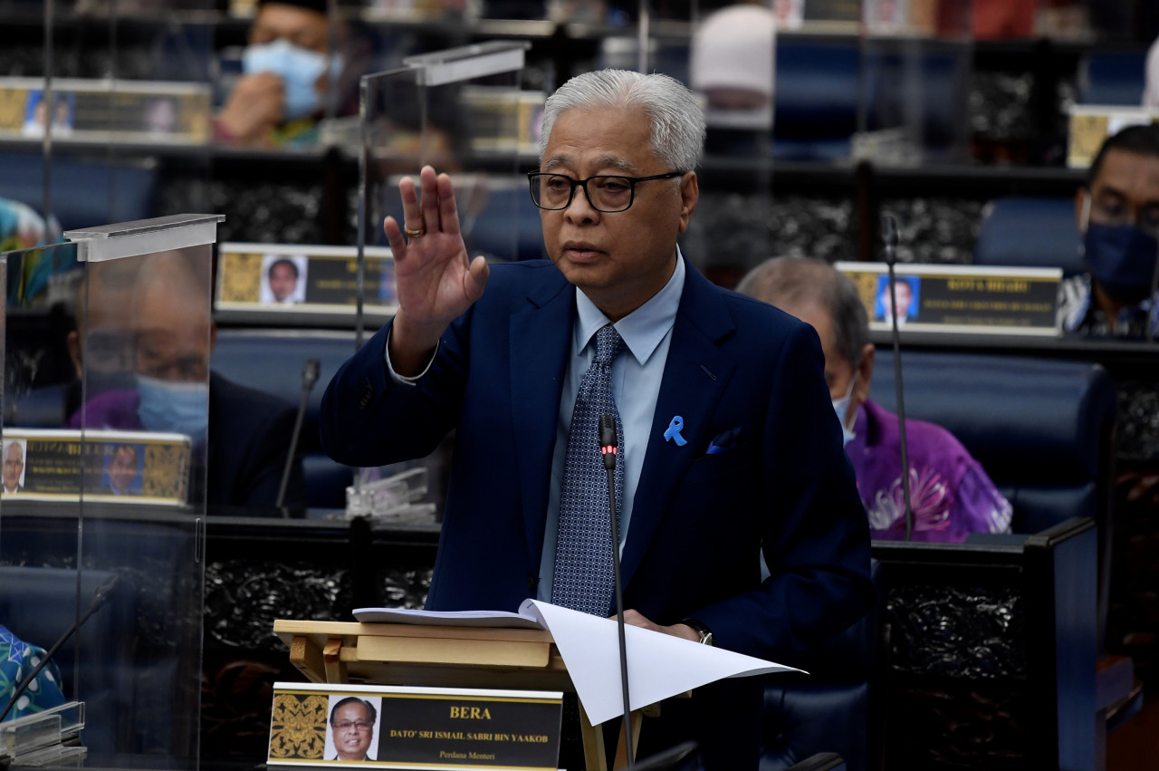  Ismail Sabri pada Mesyuarat Khas Penggal Keempat, Parlimen ke-14 di Bangunan Parlimen hari ini. - Gambar Bernama