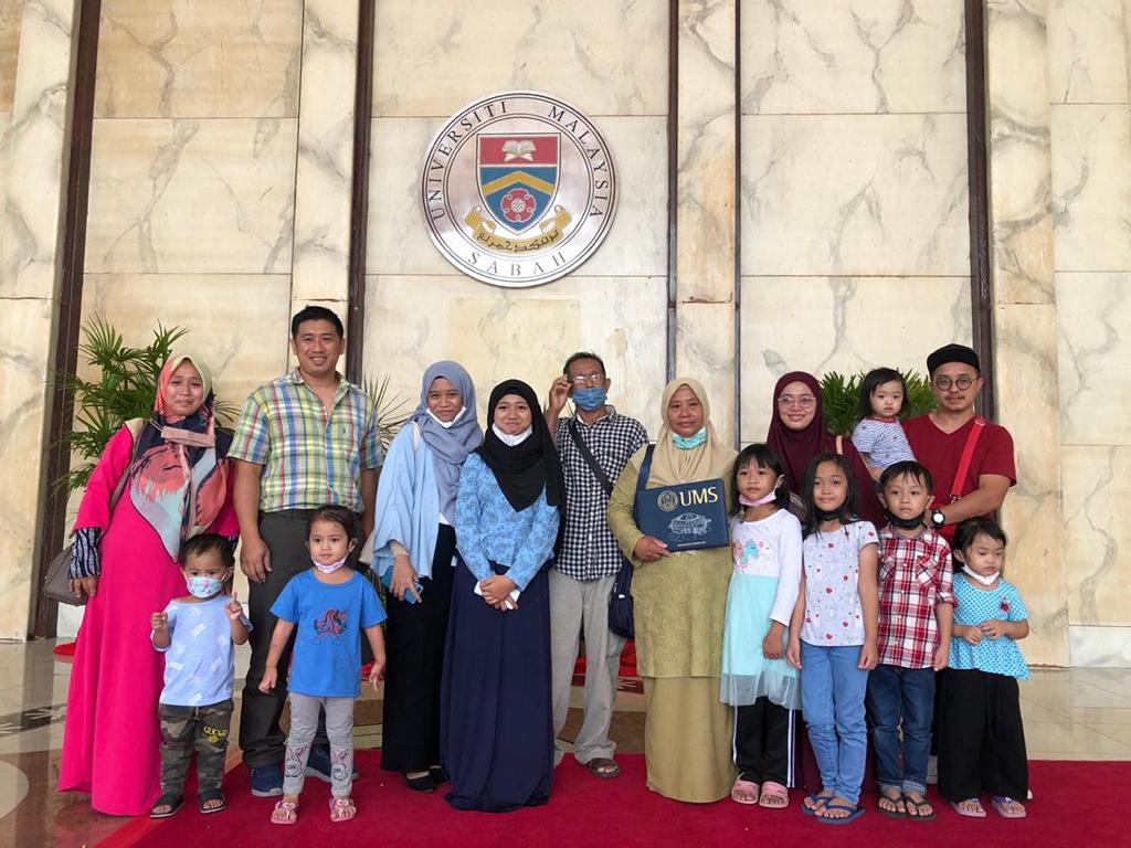 Juliana hadir bersama keluarga di UMS bagi memenuhi ‘permintaan’ Nusratina.