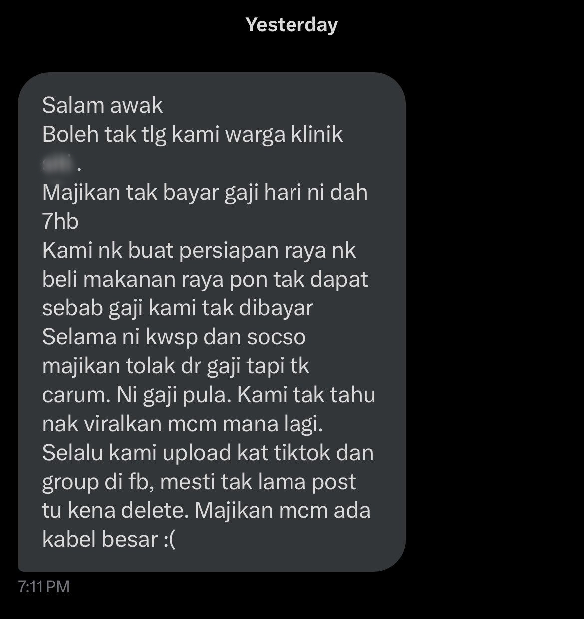 Aduan diterima Amran Fans berkenaan klinik berkenaan - gambar X