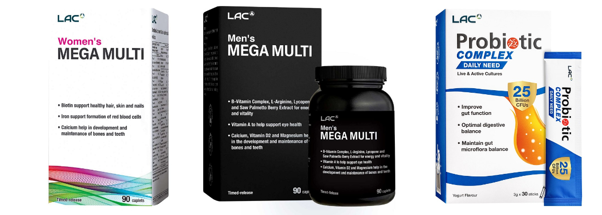 Antara vitamin dan probiotik keluaran LAC - Gambar ihsan LAC