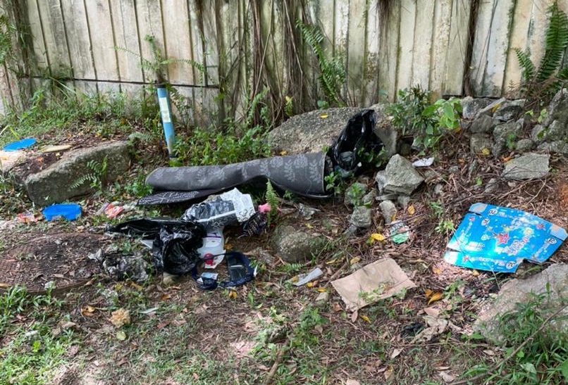 Lokasi mayat mangsa dibuang. - Gambar ihsan PDRM