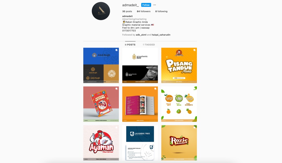 Beliau juga memaparkan hasil rekaannya menerusi Instagram yang memberi kemudahan kepada pelanggannya untuk melihat hasil kerjanya.
