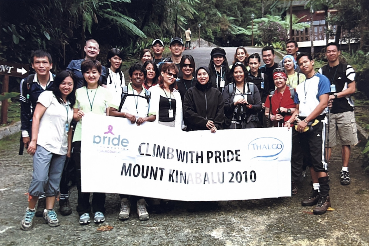 Tulasi ketika menyertai ekspedisi gunung Kinabalu anjuran BCF pada 2010