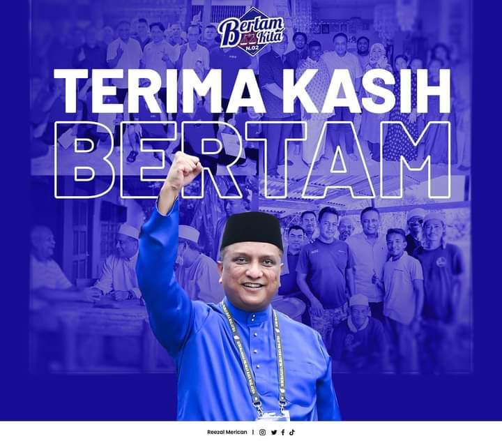 Reezal Merican menewaskan  Reezal Merican menewaskan penyandang Khaliq Mehtab Mohd Ishaq dengan majoriti 2,321 undi - gambar X 