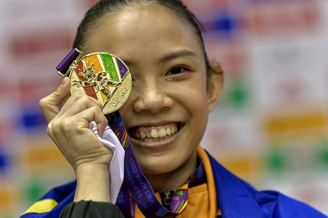 Rachel menambah koleksi pingat emas di Sukan SEA Hanoi. - Gambar fail Bernama