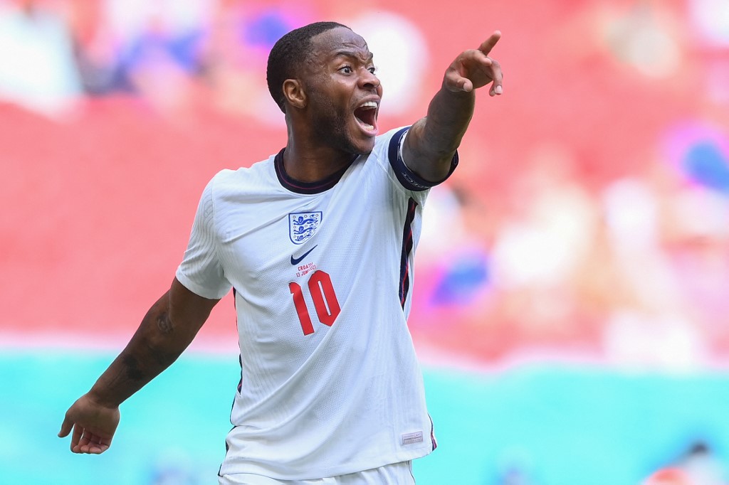 Pemain England, Raheem Sterling sewaktu perlawanan antara England dan Croatia. Gambar Fail / AFP