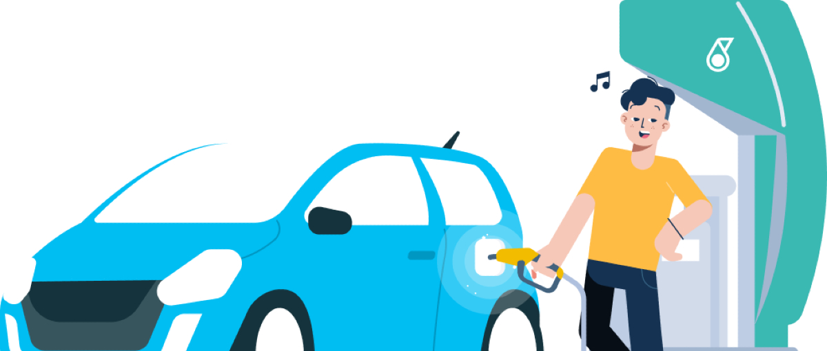Setel dicipta dengan kerjasama stesen minyak Petronas.