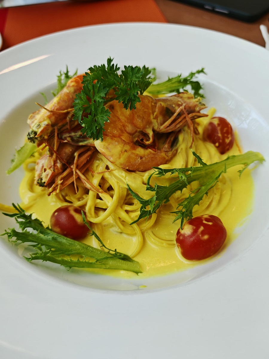 Spageti udang masak lemak