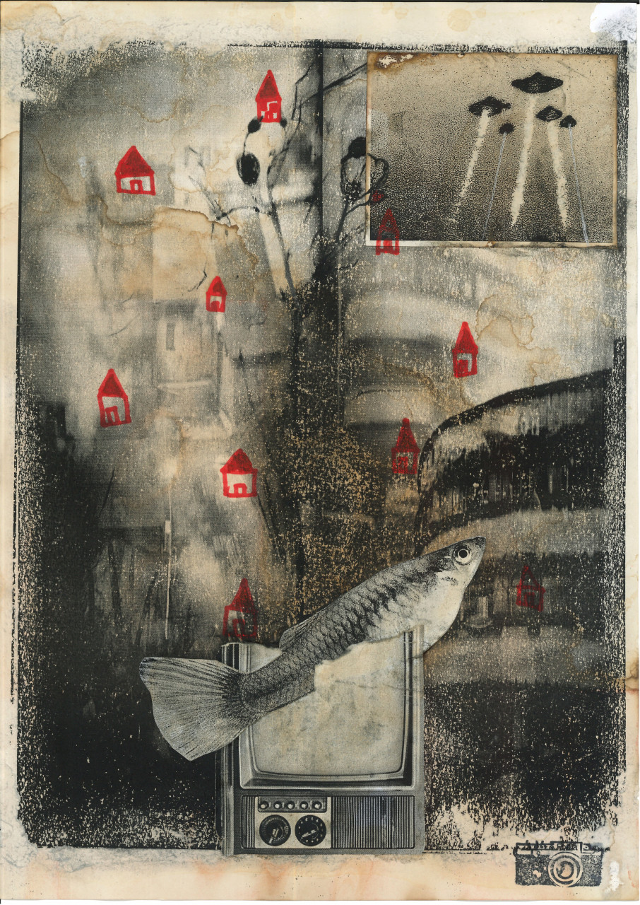 Antara karya yang dipamerkan dari siri ‘The Memoirs of Panopticon Brotherhood’. - Gambar ihsan Azlan Mam