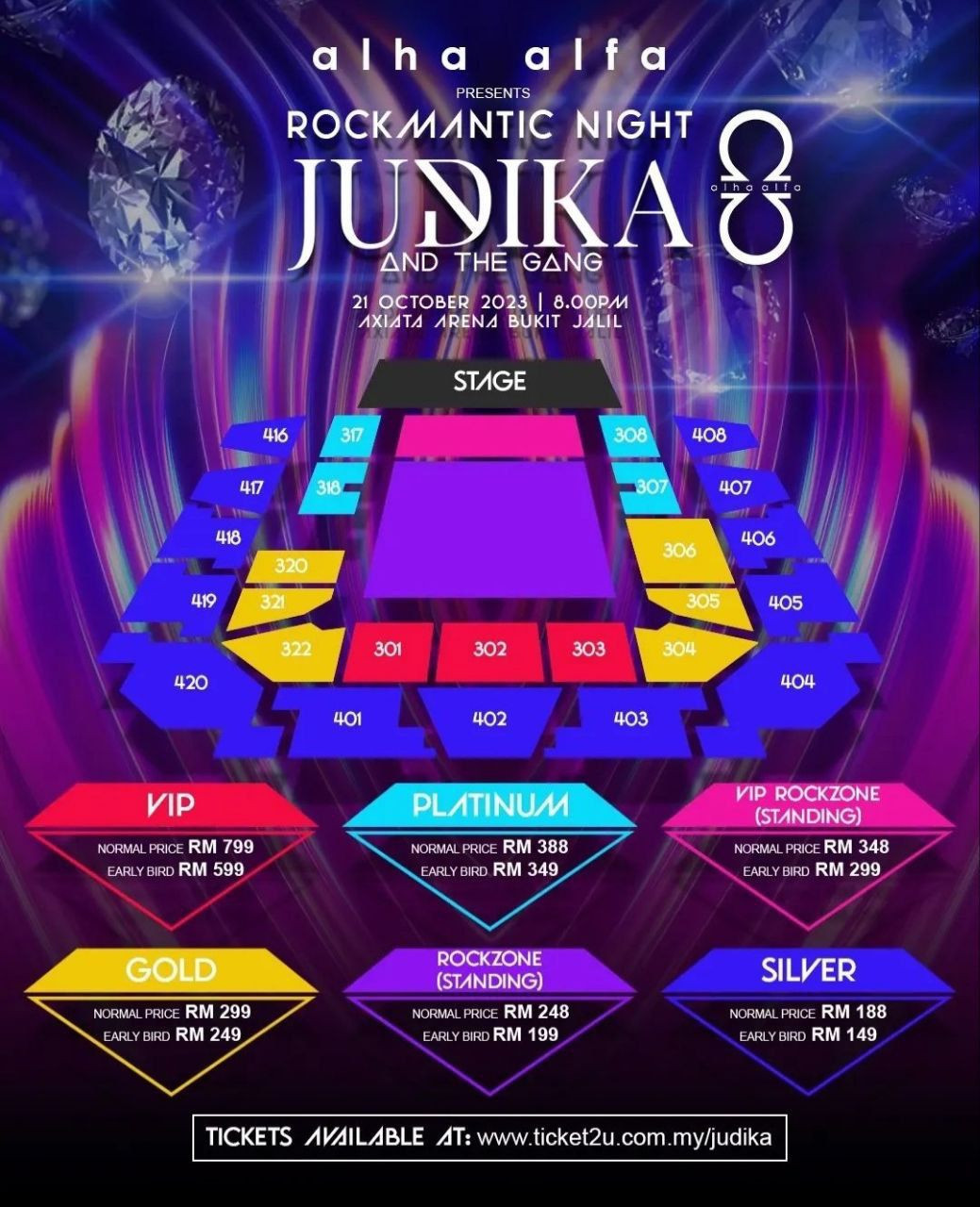 Kedudukan ketika konsert mengikut kategori tiket - gambar Helmi Anuar