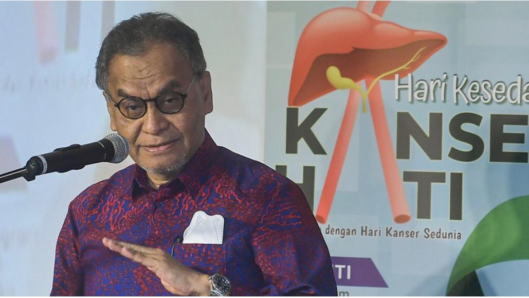 Menteri Kesihatan, Datuk Seri Dr Dzulkefly Ahmad ketika berucap merasmikan Hari Kesedaran Kanser Hati sempena Hari Kanser Sedunia di Komune Living and Wellness, Cheras pada 4 Februari lalu.