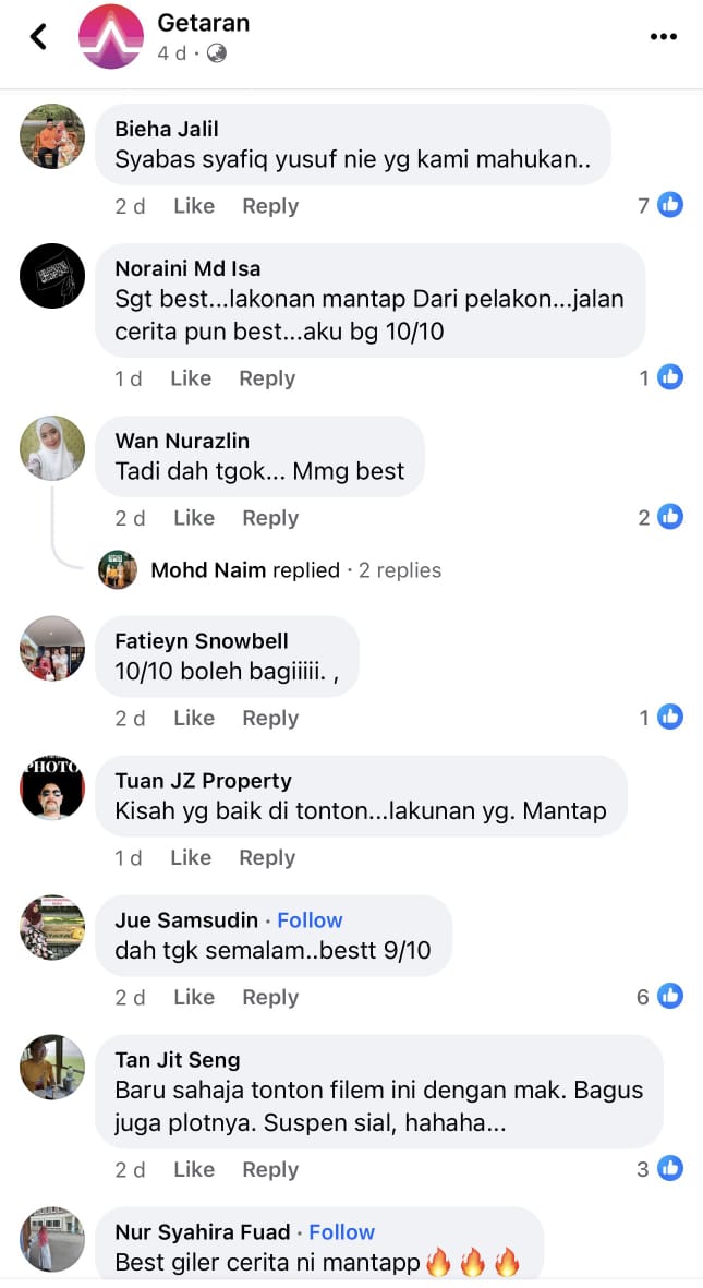 Cadangan netizen untuk filem Syafiq Yusof akan datang.