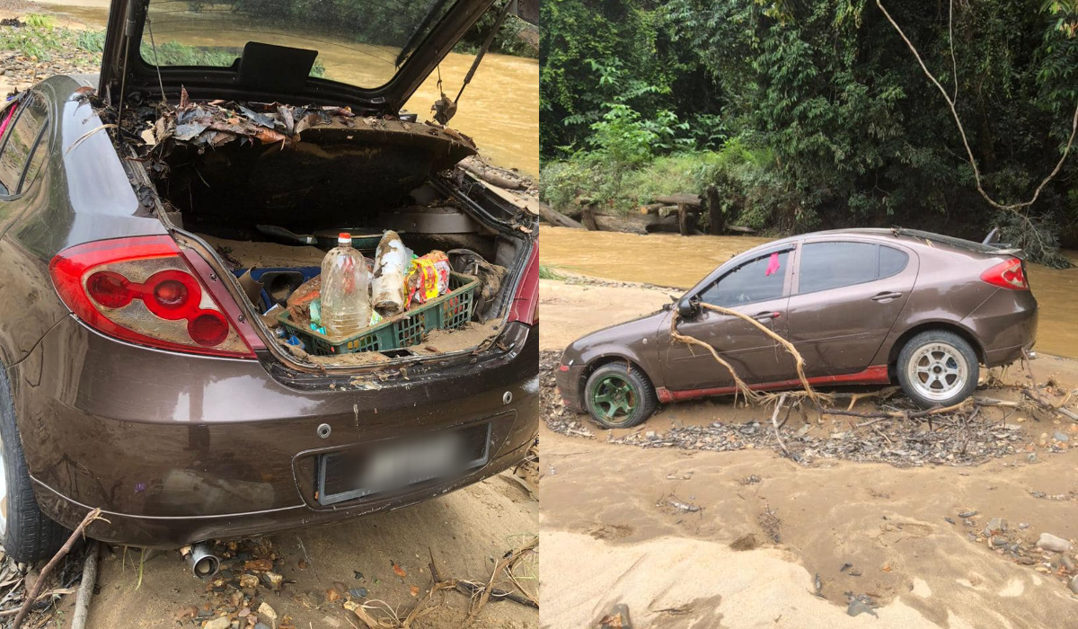 Kenderaan milik mangsa dalam kejadian kepala air di Jeram Mawar, Kemaman, Terengganu. - Gambar fail