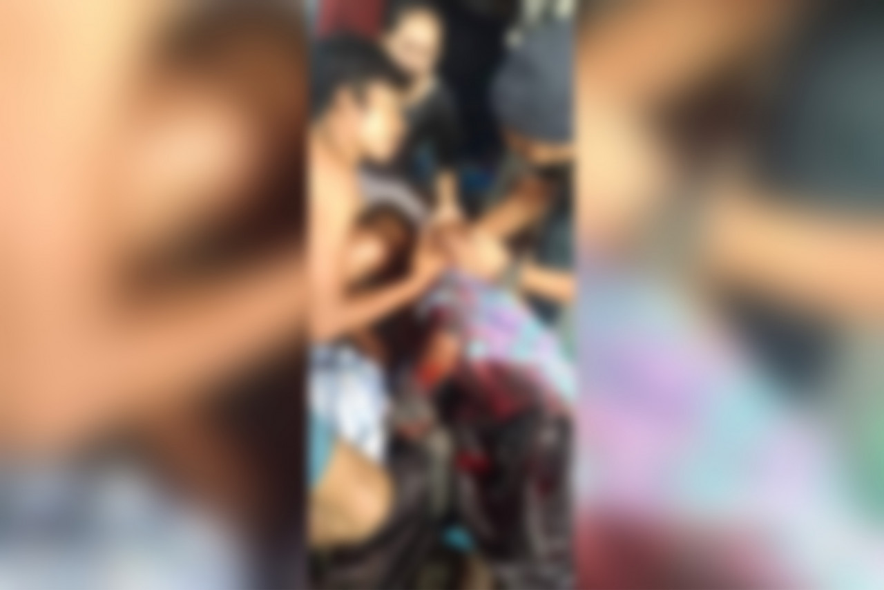 Antara mangsa yang cedera akibat pergaduhan bersenjata tersebut.